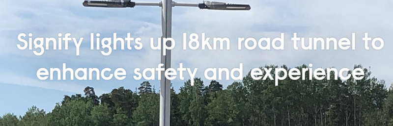 Signify LED’s to enhance road safety and improve driving experience in one of Europe’s longest road tunnels