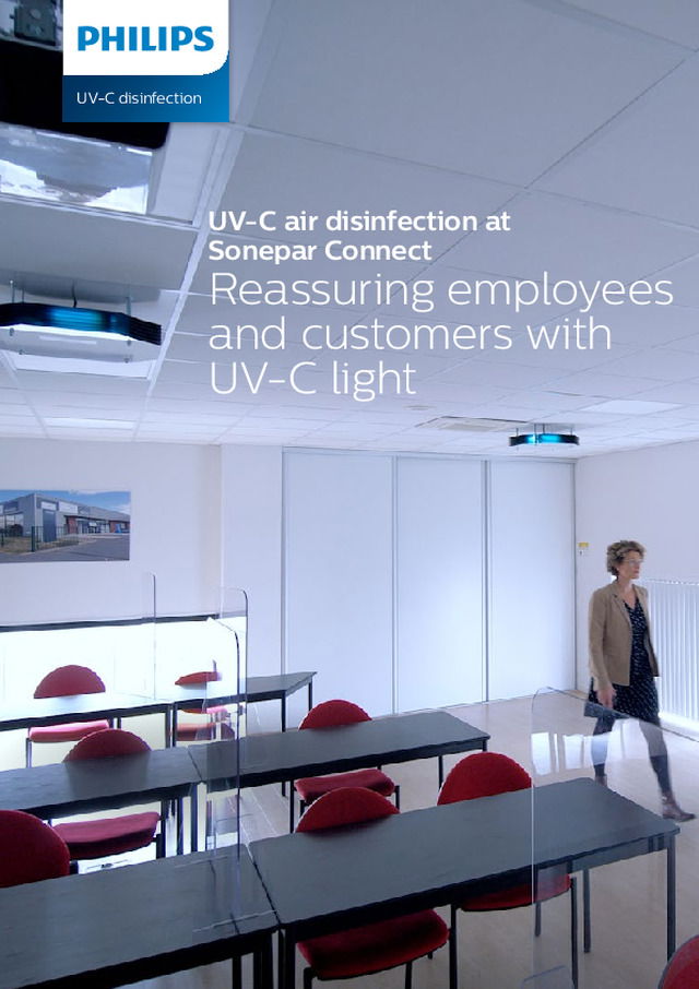 Reassuring employees and customers with UV-C light