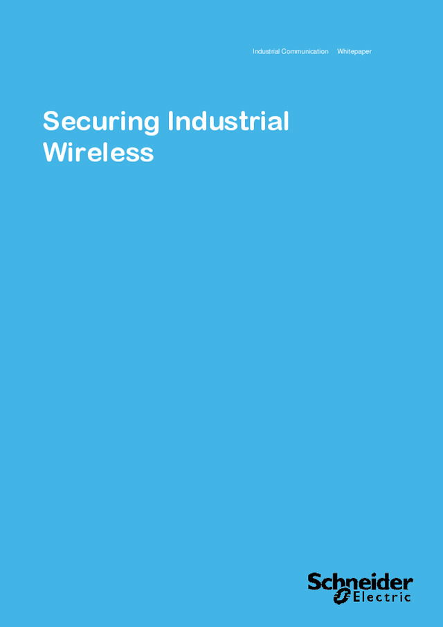 Schneider Electric - Securing Industrial Wireless