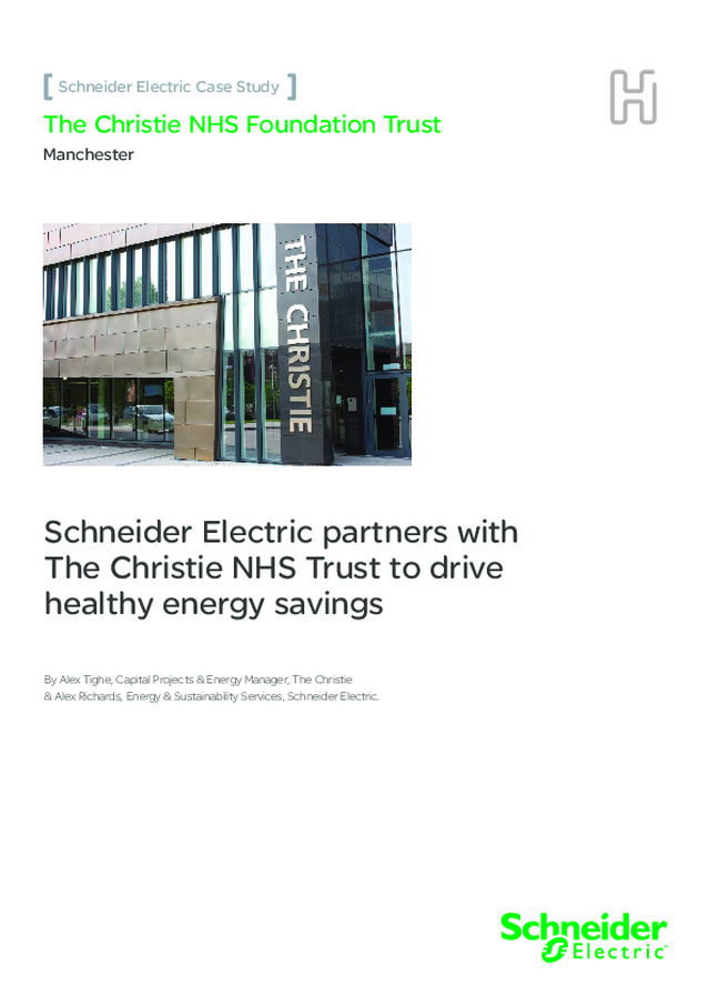 Schneider Electric - Case Study - The Christie NHS Foundation Trust - 2015