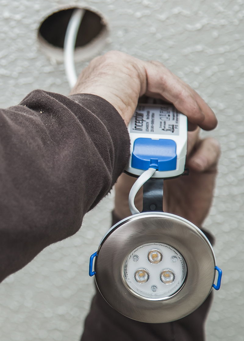 Downlights and fire safety.