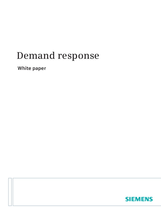 Siemens - White Paper - Demand Response