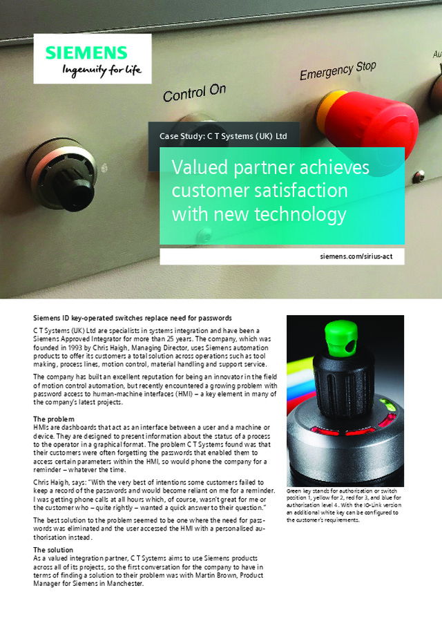 CT Systems Ltd_SIRIUS ACT ID-Key Case Study