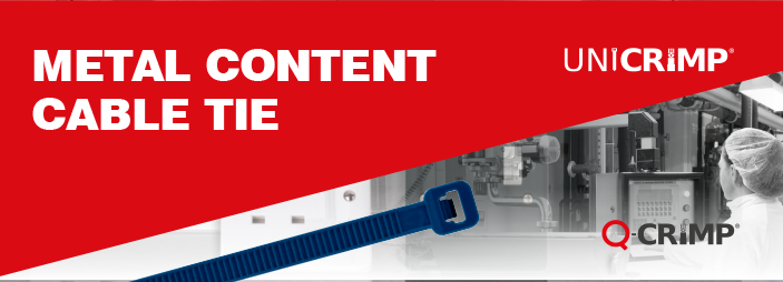 Unicrimp Metal Content Cable Ties help reduce contamination