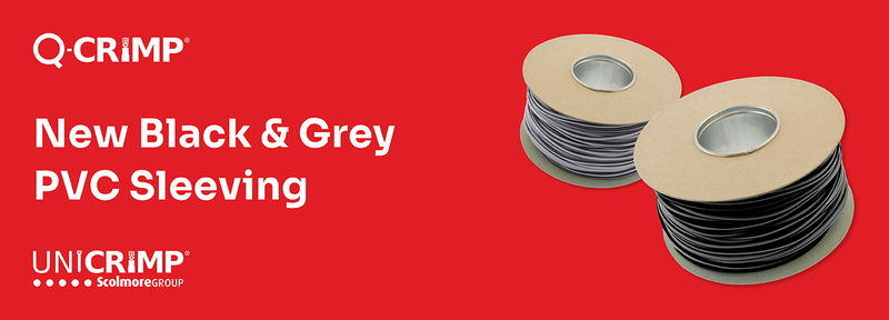Q-Crimp black and grey PVC Cable Sleeving additions