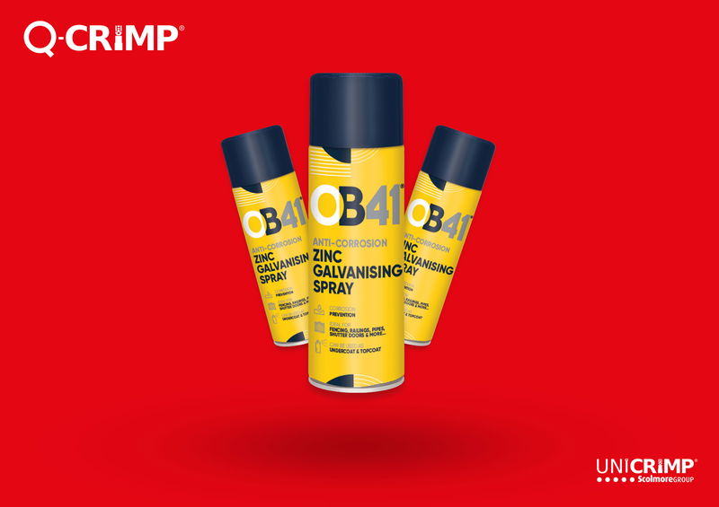 Unicrimp adds OB41 anti-corrosion zinc galvanising spray