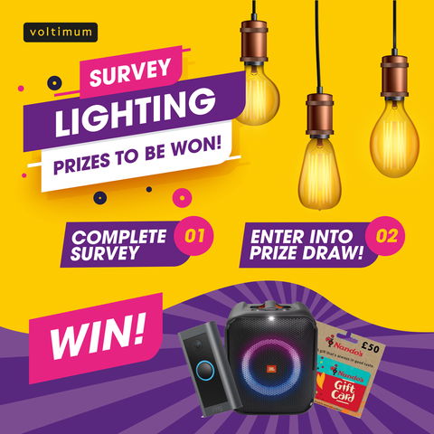 Take part in our lighting survey - win prizes, get paid