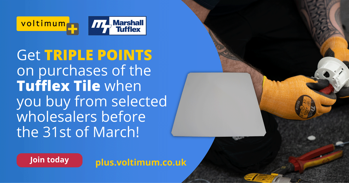 Time is running out to nab triple points on purchases of Marshall-Tufflex Tufflex Tiles!