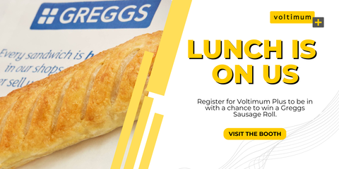Attending Voltimum Live? Visit the Voltimum Plus stand and sign up for free – you could win a Greggs voucher!