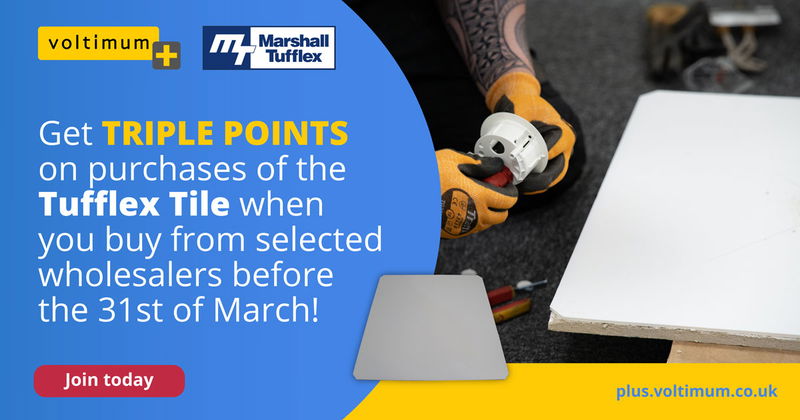 Buy Marshall-Tufflex? Sign up for your free Voltimum Plus account to get triple points on Tufflex Tile purchases