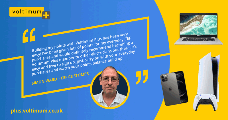 Follow Simon's lead and join Voltimum Plus for free to get points (and freebies) for your everyday wholesaler purchases