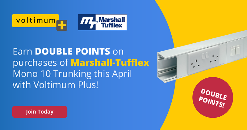 Join Voltimum Plus and get double points on Marshall-Tufflex Mono 10 Trunking this April