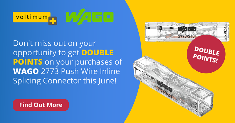 Join Voltimum Plus and make the most of our June DOUBLE POINTS promotion on the Wago 2773 Series Inline Connectors!