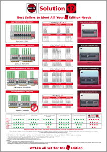 Selecting consumer units - a free wall chart from Wylex for Voltimum users