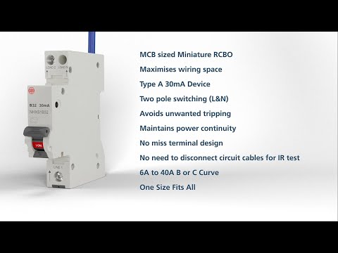 Miniature RCBO Features and Benefits