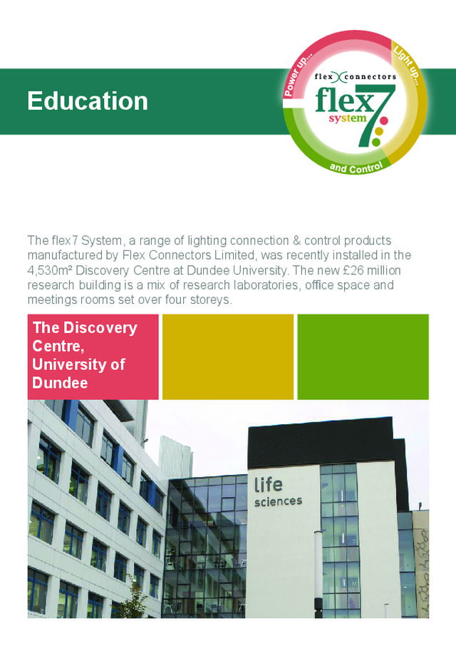 The Discovery Centre, University of Dundee - Flex Connectors - Case Study - 2016