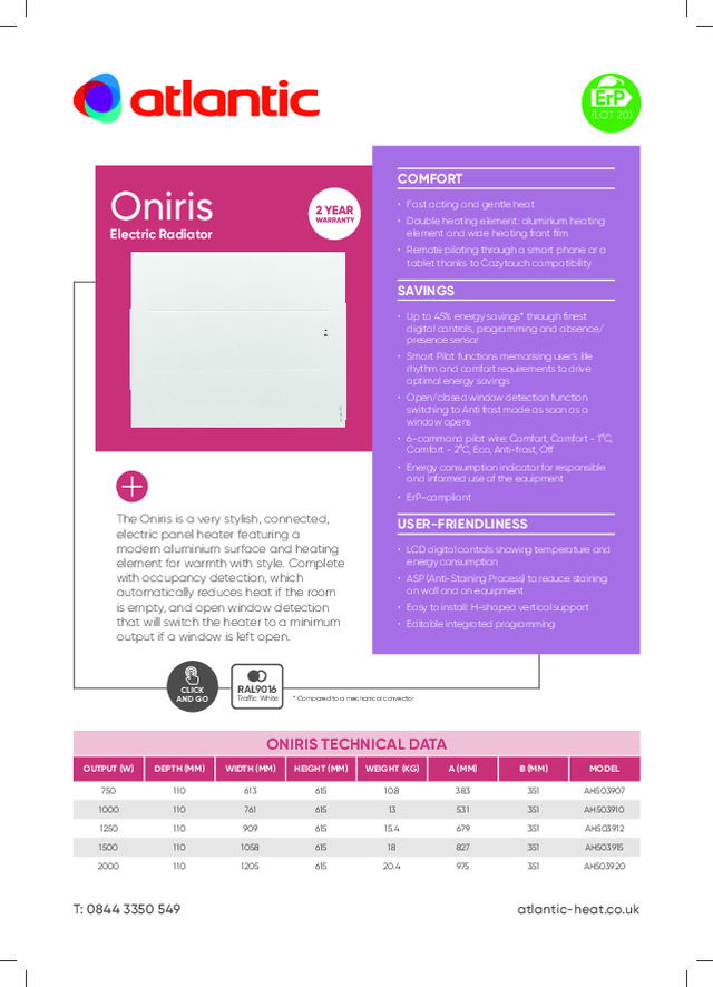 Oniris Electric Radiator