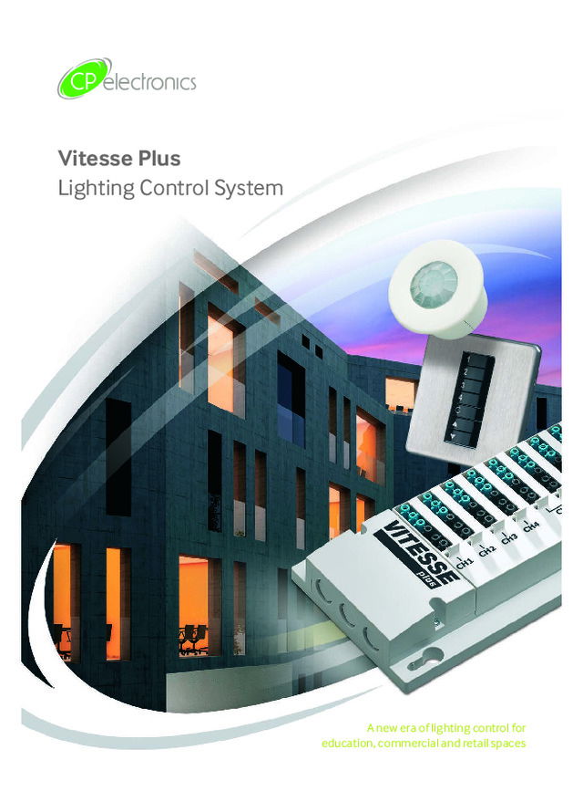 Vitesse Plus - Lighting Control System - Product Catalogue - 2016