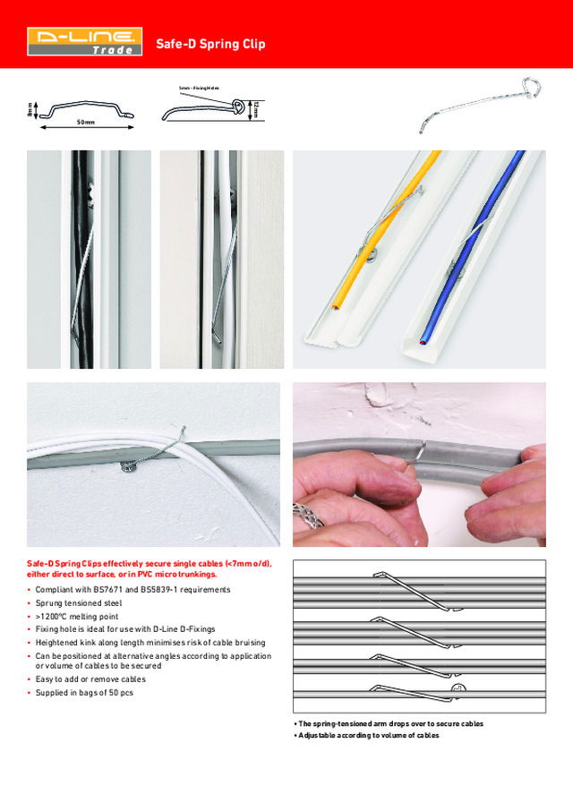 Safe-D Spring Clip Data Sheet