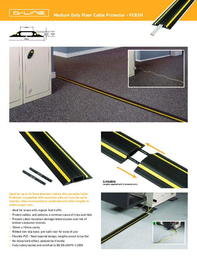 Medium Duty Floor Cable Protector - FC83H Data Sheet