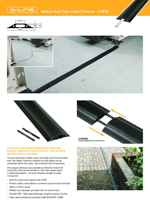 Medium Duty Floor Cable Protector - FC83B Data Sheet