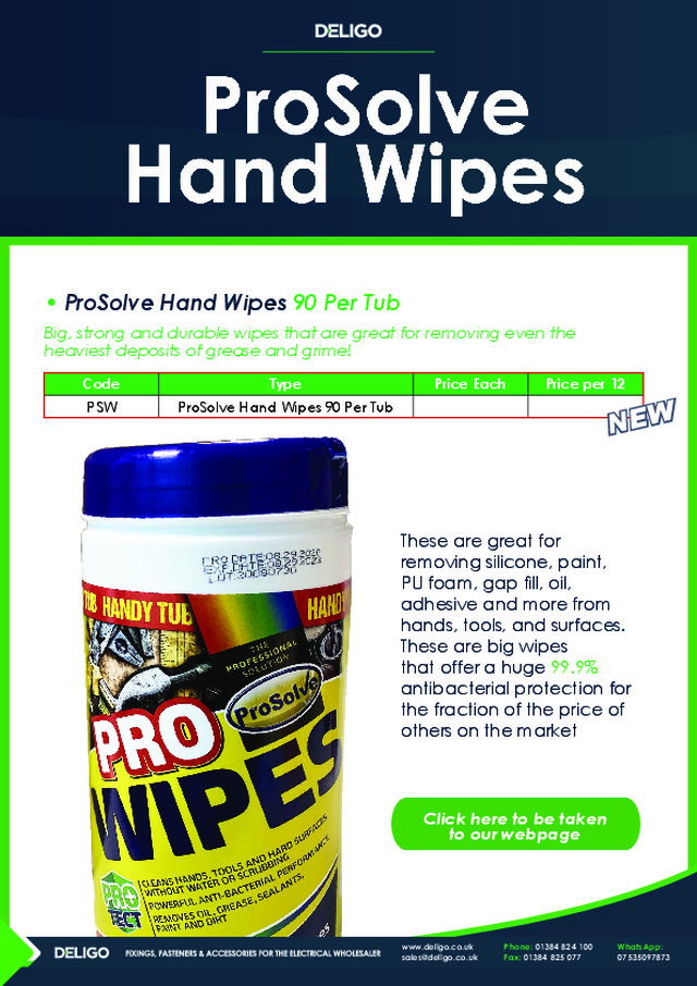 DELIGO: ProSolve Hand Wipes