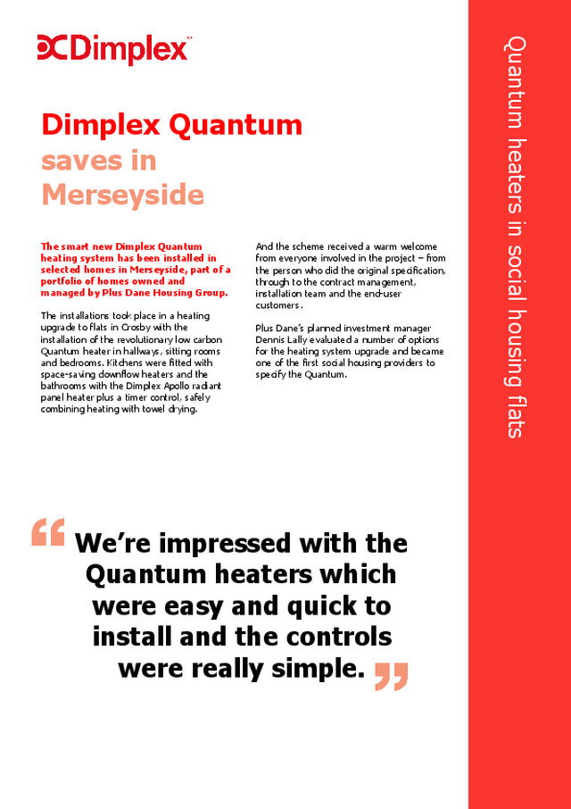 Dimplex Quantum saves in Merseyside