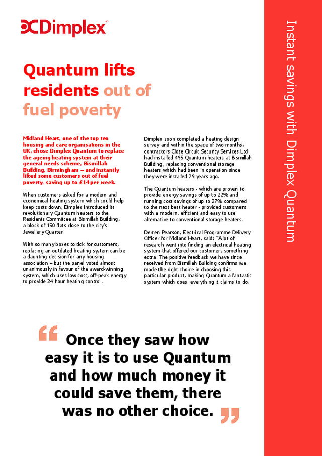 Quantum lifts residents out of fuel poverty