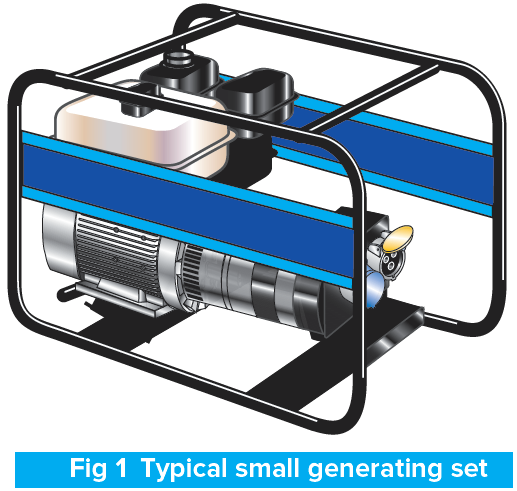 Connection of portable generating sets