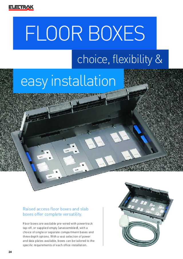 Electrak floor boxes