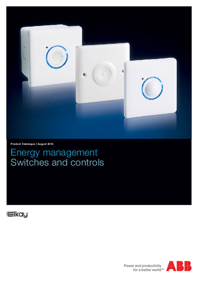 Energy management Switches and controls - Elkay - 2015