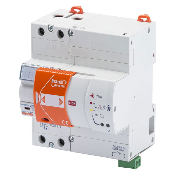 Gewiss' exclusive intelligent RCD, resetting itself safely after a nuisance trip