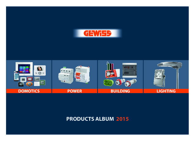 Gewiss UK - Product Catalogue - Gewiss Product overview brochure