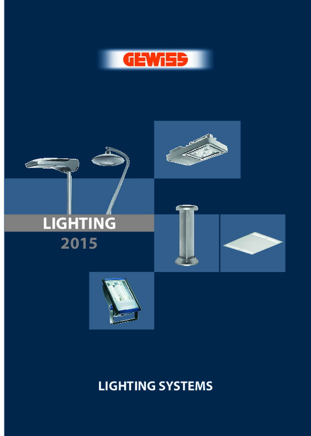 Gewiss UK - Product Catalogue - Lighting Short Form brochure 2015