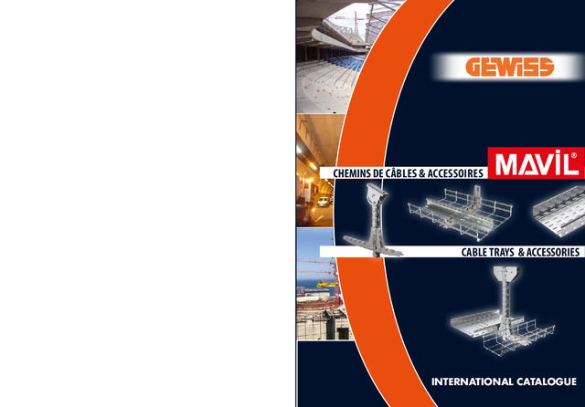 Gewiss UK - Product Catalogue - Mavil Cable Trays and Accessories 2015