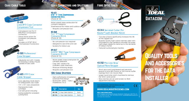 Ideal Data tools and accessories