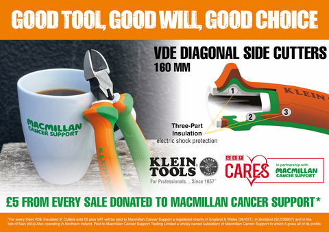 Klein Tools supports CEF in fundraising drive for Macmillan Cancer Support