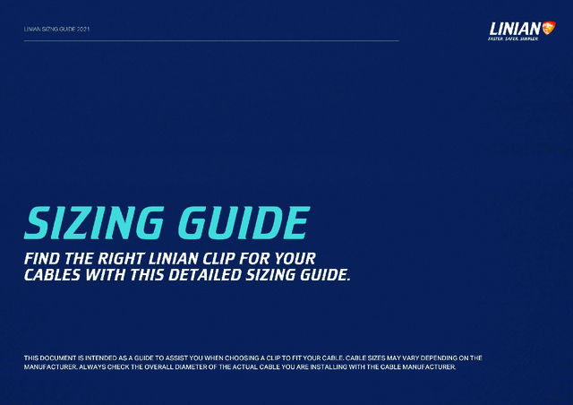 LINIAN Product Sizing Guide