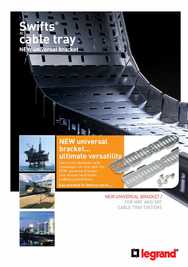 Swifts cable tray - new universal bracket