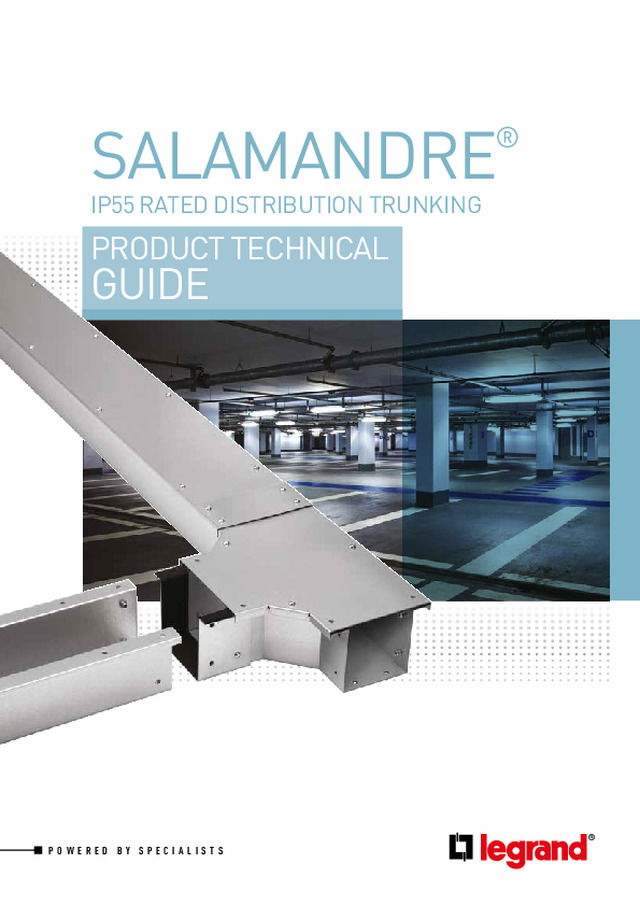 Salamandre IP55 rated distribution trunking