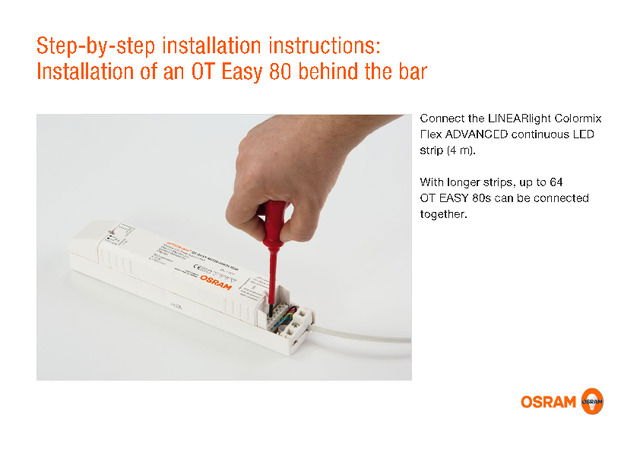 Step-by-step installation instructions: OT Easy 80