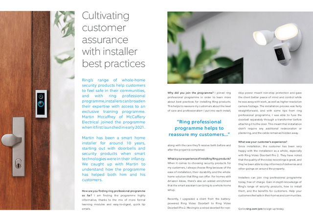 RING | McCaffery Electrical Case Study