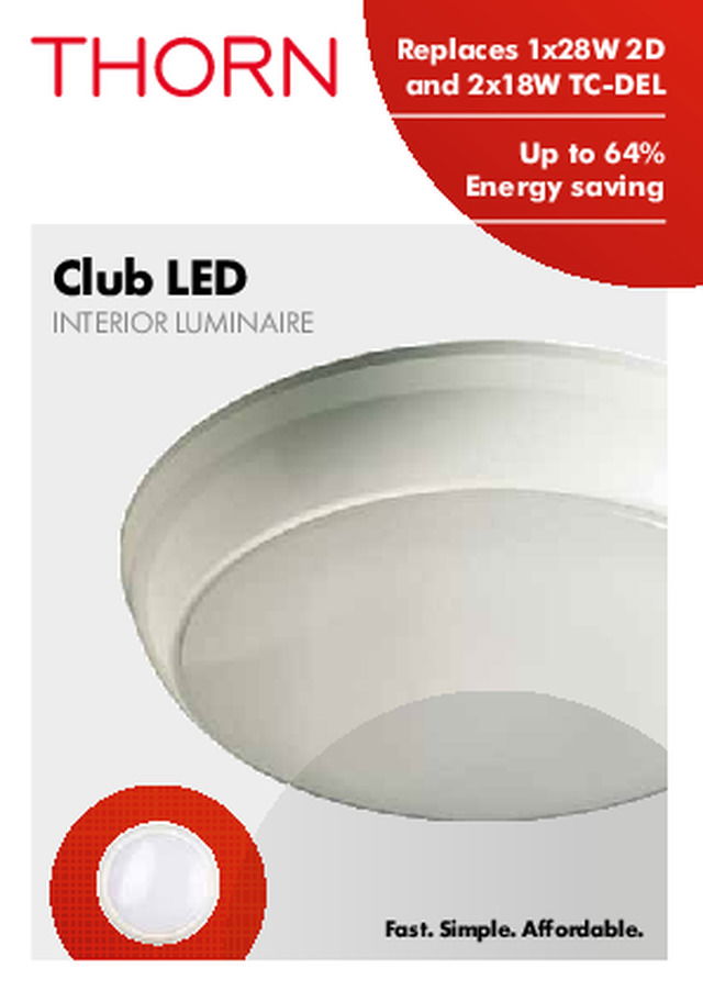 Thorn - Product Brochure - Club LED - 2015