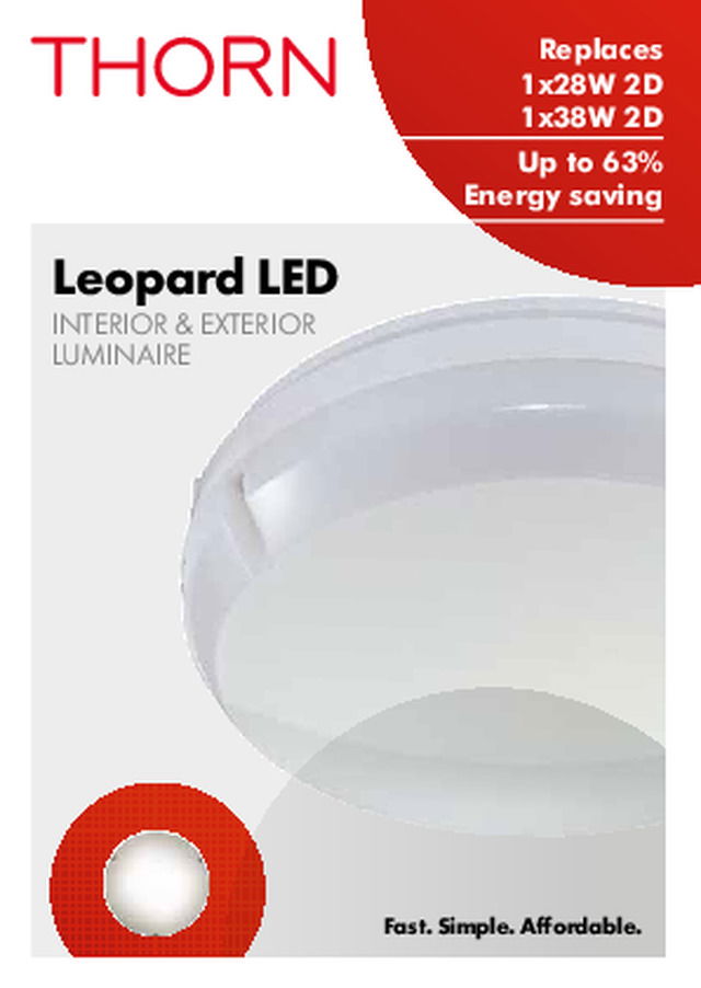 Thorn - Product Brochure - Leopard LED - 2015
