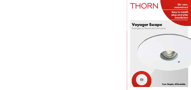 Thorn - Product Brochure - Voyager Escape - 2015