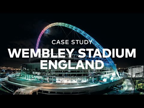Thorn Lighting transforms Wembley Stadium’s arch with coloured LED lighting
