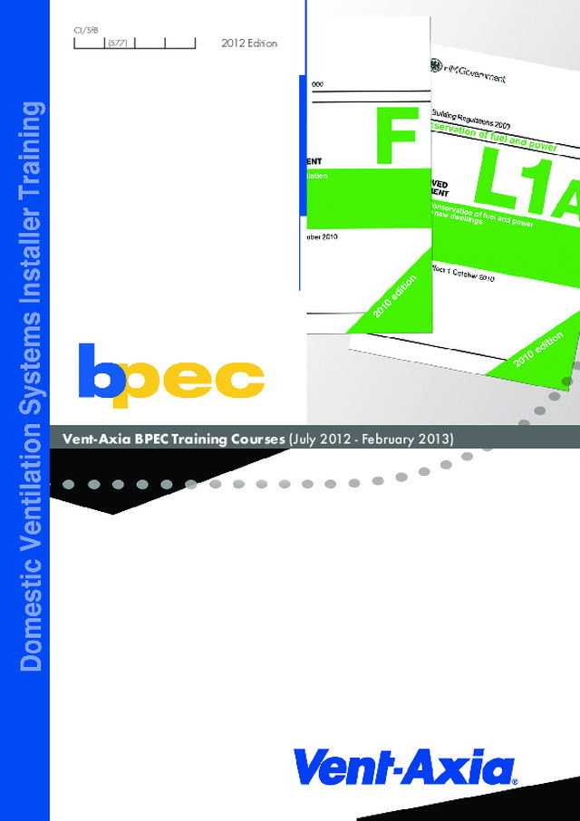 Vent-Axia - BPEC Training Courses