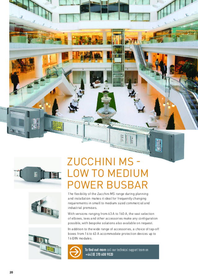 Zucchini MS - low to medium power busbar