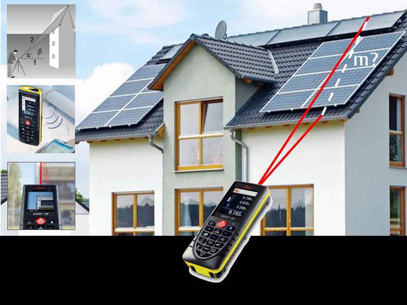 Measuring solutions for Photovoltaic (solar panels) applications with the Leica DISTO™ D8