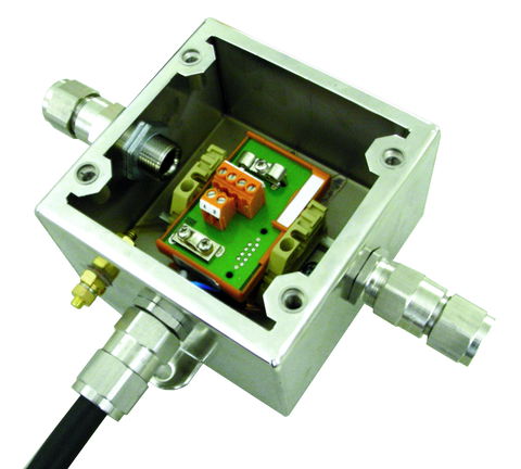 Weidmuller Profibus DP distributor designed for use with Steel Wire Armoured cable